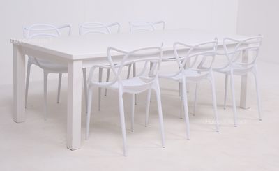 Dublin Pöytä 220x100cm + 6kpl Mama tuoleja