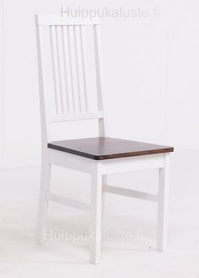 Moona ruokaryhmä. Pöytä 170x90cm + 6-tuolia pähkinä/valkoinen
