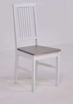 Moona ruokaryhmä. Pöytä 170x90cm + 6-tuolia valkoinen/vaaleanharmaa