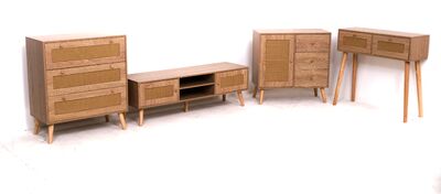 Finlandia eteispöytä rottinki laatikoilla 03005