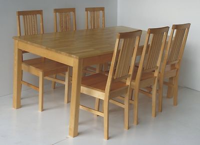 Moona ruokaryhmä. Pöytä 170x90cm + 6-tuolia