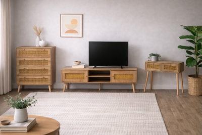 Finlandia eteispöytä rottinki laatikoilla 03005