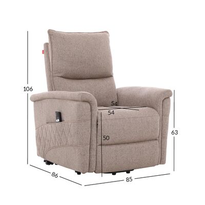Gianna sähkösäätöinen mekanismituoli nostoavustimella beige