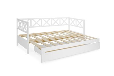 Minea levitettävä laverisohva+taittopatjasarja+laatikko valkoinen/vaaleanharmaa