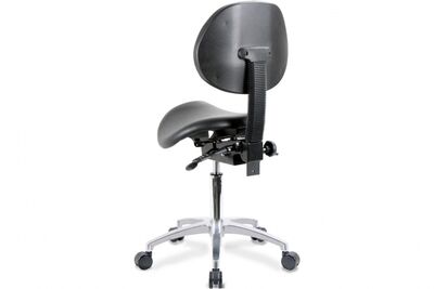 Satulatuoli Toppe 40 musta säädettävällä selkänojalla