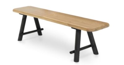 Olivia penkki antikkipetsattu mänty/musta 150x40cm