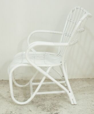 Natural rattan rottinkituoli valkoinen