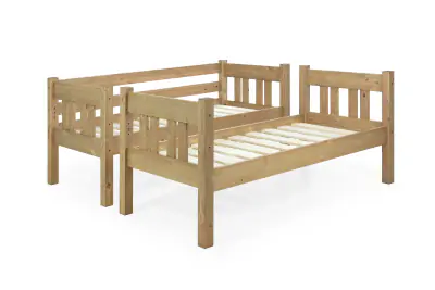Nukkumatti pieni kerrossänky 70x155cm antiikkipetsattu