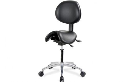 Satulatuoli Toppe 40 musta säädettävällä selkänojalla