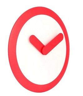 Focus seinäkello punainen NX2615RO