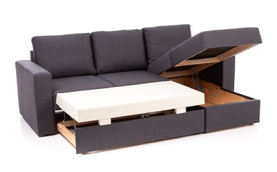 Marja kulmadivaani vuoteella