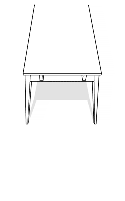 Brooklyn pöytä 220x95cm valkolakattu tammi