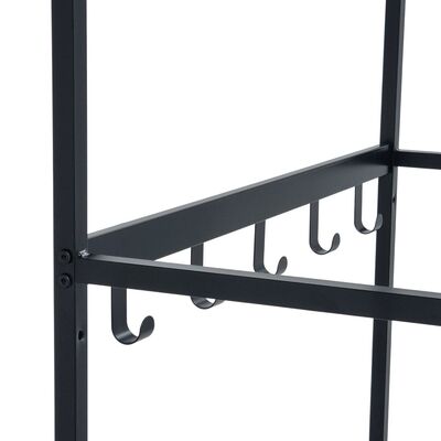 Lidia vaatenaulakko musta/kromi