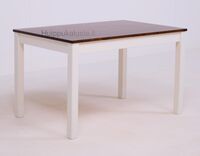 Moona pöytä 120x80cm valkoinen/pähkinä