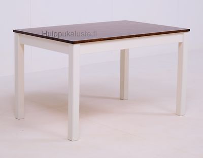 Moona pöytä 120x80cm valkoinen/pähkinä