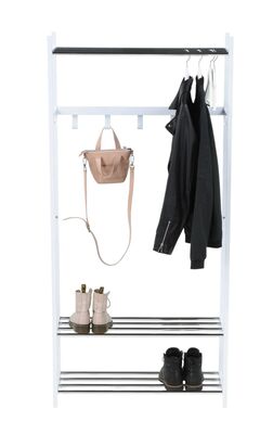 Lidia vaatenaulakko valkoinen/kromi