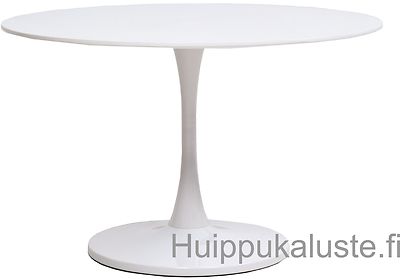 Round pyöreä ruokapöytä 120cm valkoinen