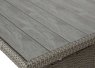 Crumley polyrottinkinen kulmasohva + pöytä harmaa