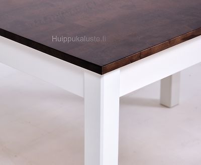 Moona pöytä 120x80cm valkoinen/pähkinä