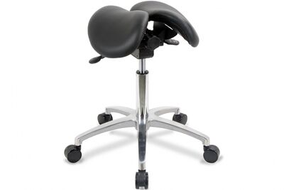 Satulatuoli kaksiosaisella istuimella Toppe 40/2 musta