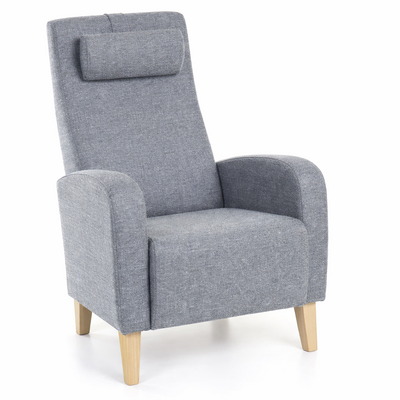 Otto lepotuoli inari 91 vaaleaharmaa / koivun väriset jalat