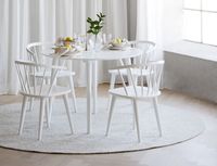 Lotta pöytä 106cm + Carmen tuoli 4kpl valkoinen