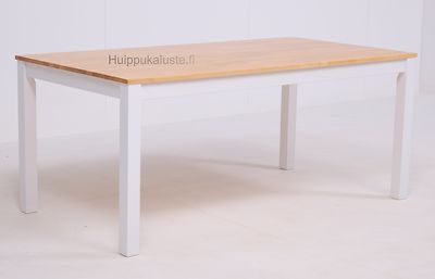 Moona ruokapöytä 170x90cm valkoinen/luonnonväri