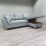 Anton kulmadivaani vuoteella Samoa 11 vaaleanharmaa