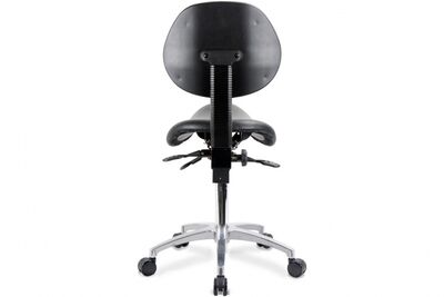 Satulatuoli Toppe 40 musta säädettävällä selkänojalla