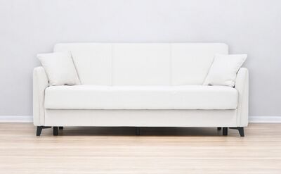 Felt vuodesohva 3-istuttava luonnonvalkoinen