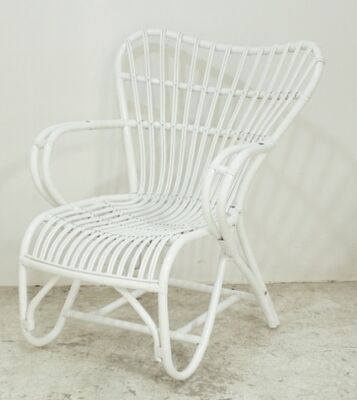 Natural rattan rottinkituoli valkoinen