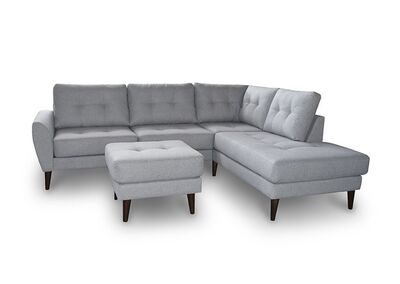 Sofia avokulmasohva+rahi Malmo 83 vaaleanharmaa