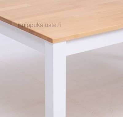 Moona ruokapöytä 170x90cm valkoinen/luonnonväri