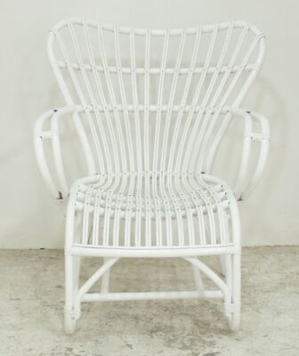 Natural rattan rottinkituoli valkoinen