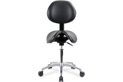 Satulatuoli Toppe 40 musta säädettävällä selkänojalla