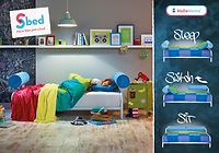 S-Bed monitoimisänky sininen