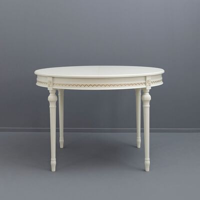 Kustavilainen ruokapöytä. 110x110+40