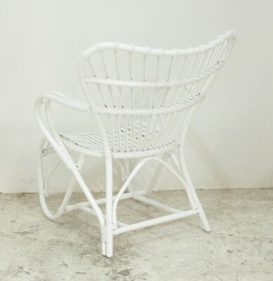 Natural rattan rottinkituoli valkoinen