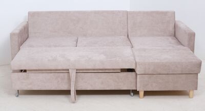 Helena beige sohva - Kulmadivaani vuoteella Terra 13