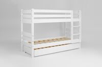 Nukkumatti kerrossänky 80x200cm kuultovalkoinen