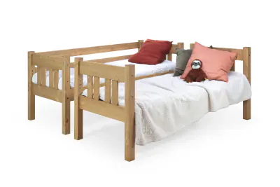 Nukkumatti pieni kerrossänky 70x155cm antiikkipetsattu
