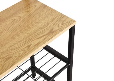 Rieti naulakko kenkätelineellä vaaleatammi/musta