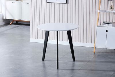 Jens ruokapöytä 80cm pyöreä musta/valkoinen