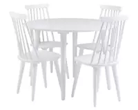 Lotta pöytä 106cm+4kpl Lotta tuolia valkoinen