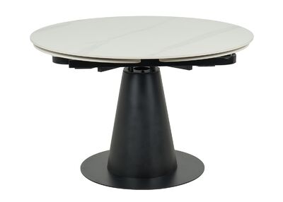 Cobar pyöreä ruokapöytä 120cm jatkettava ruokapöytä valkoinen