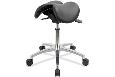 Satulatuoli kaksiosaisella istuimella Toppe 40/2 musta